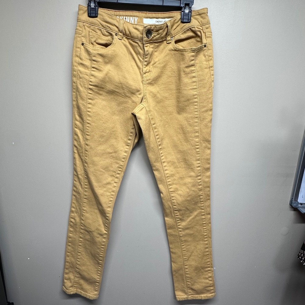 DKNY Jeans Soho Skinny Women's Mustard Yellow Khaki Pants Size 4
